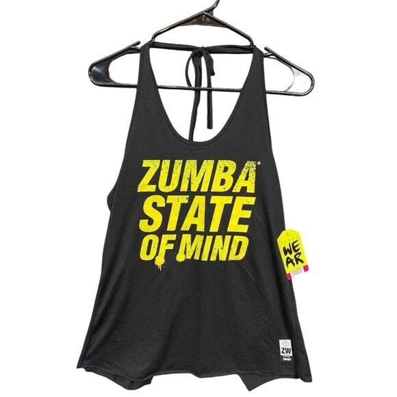 Zumba Wear State Of Mind Halter Top Bold Black Womens S - Picture 1 of 6